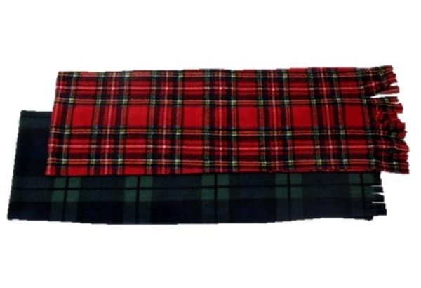 branded plaid scarf