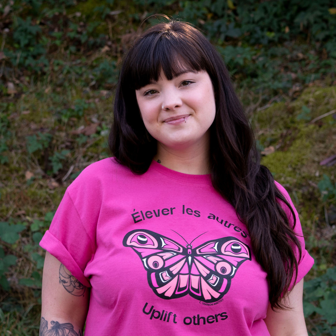 Indigenous Pink Butterfly Shirt