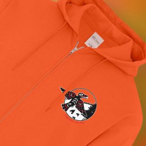 Orange Indigenous Ally Together We Rise Full Zip Hoodie