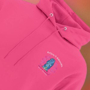 Indigenous Tiny Pink Bear Hooded Sweatshirt