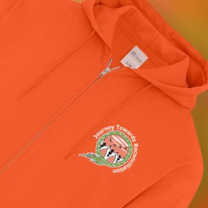 Orange Indigenous Sweetgrass Journey Towards Reconciliation Full Zip Hoodie