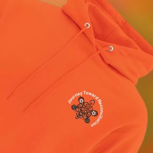 Orange Indigenous Turtle Journey Towards Reconciliation Pullover Hoodie