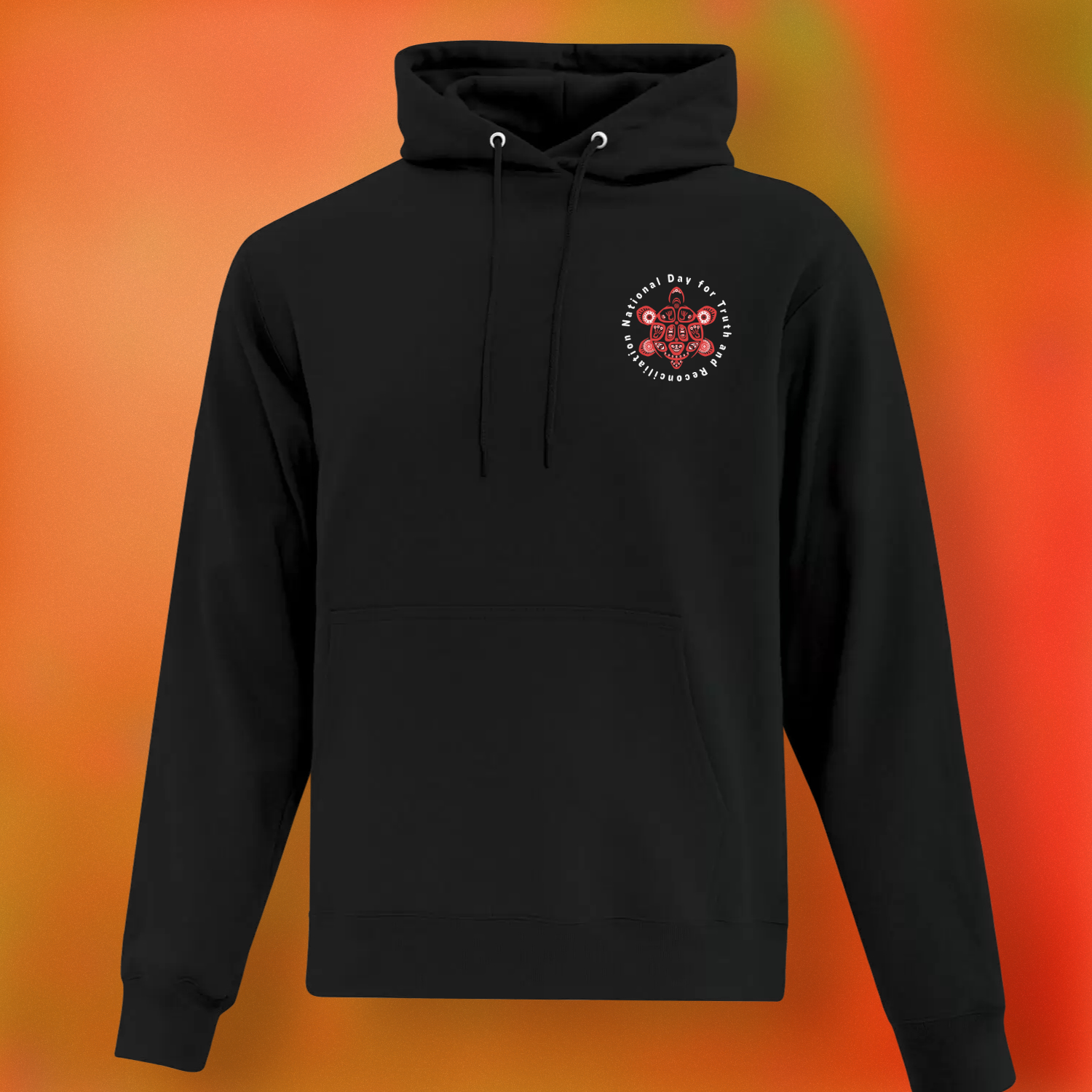 Black Indigenous Turtle NDTR Pullover Hoodie - Image 2